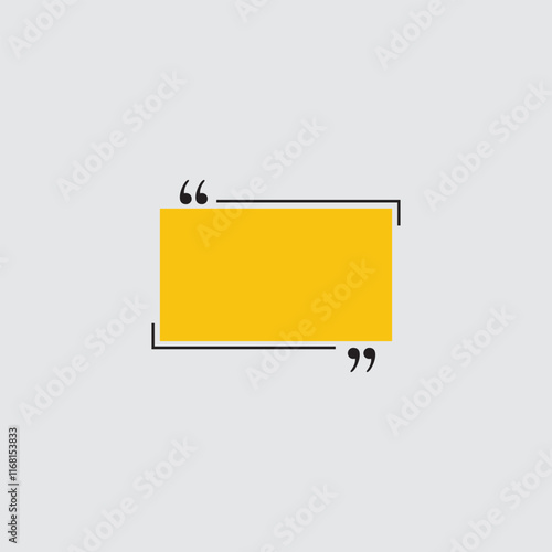 Vector background template for quote with bracket. Quote text form for motivation inspiration. Empty frame for messages. Business card template information text message. Vector illustration. EPS 10/AI