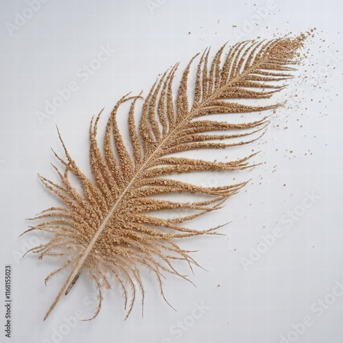 feather on a black background