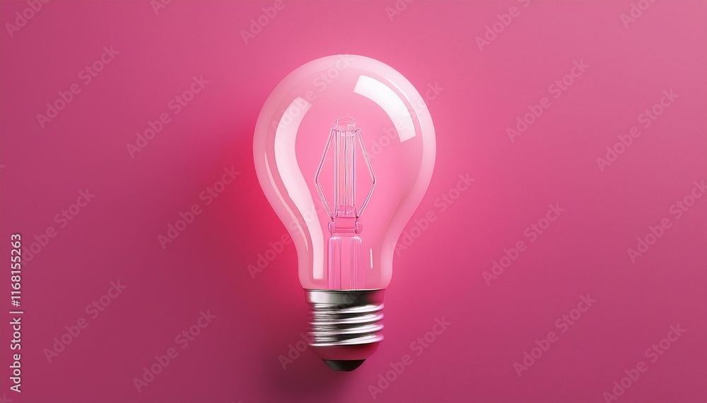 Light bulb on Pink background with copy space. Glowing light bulb symbol of new idea, creativity, innovation, concept, technology, equipment, glowing, inspiration, invention, solution, Light bulb on Pink background with copy space. Glowing light bulb symbol of new idea, creativity, innovation, concept, technology, equipment, glowing, inspiration, invention, solution,