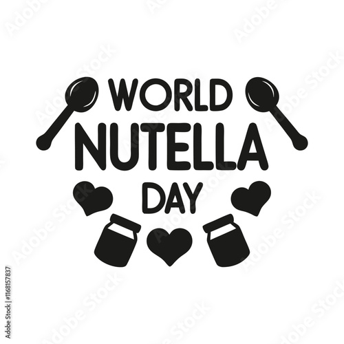 World Nutella day Background Template design for Poster or Banner