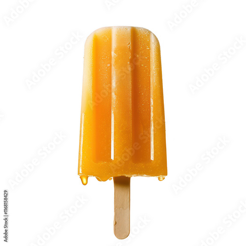 Wallpaper Mural orange popsicle on wooden stick splashed isolated Torontodigital.ca