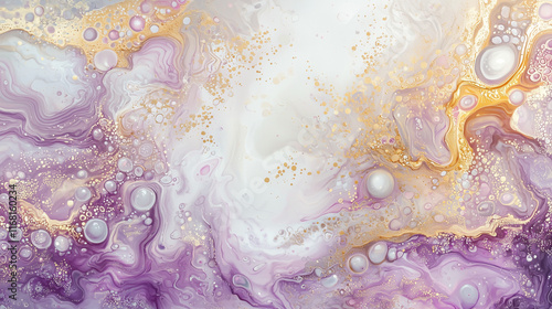 Abstract Purple and Gold Sw...