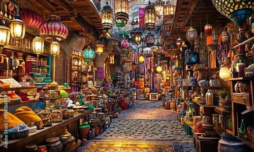 Enchanted Arabian Souk: A Vivid Tapestry of Culture and Commerce
