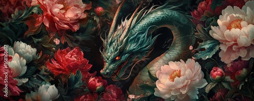 Mythical Dragon Surrounded ...