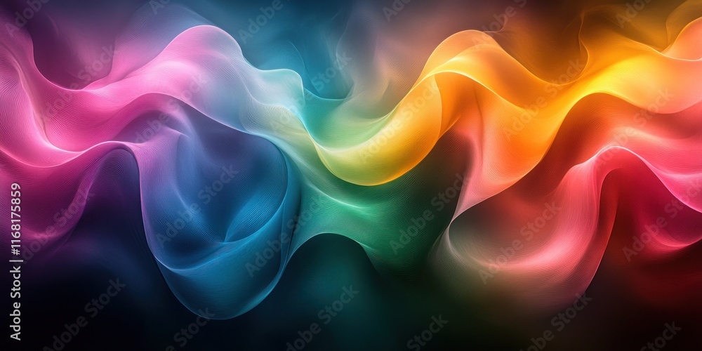 Obraz premium Vibrant Abstract Swirling Lines Colorful Pattern Modern Art Fun Design for Kids and Trendy Background