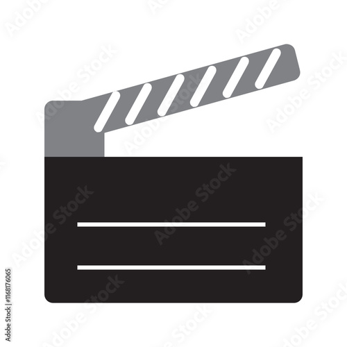 clapper board isolated on white