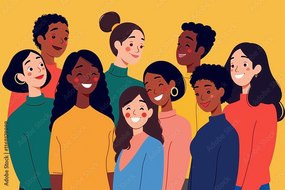 Celebrate Diversity and Unity with This Vibrant Illustration of Happy People in a Group Hug, Perfect for Promoting Inclusivity and Teamwork. Celebrate Diversity and Unity with This Vibrant Illustration of Happy People in a Group Hug, Perfect for Promoting Inclusivity and Teamwork.