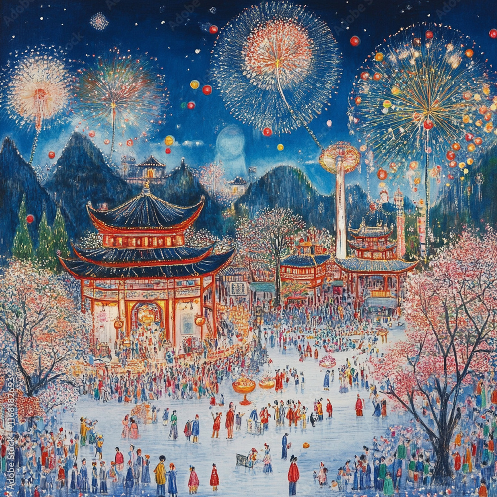 Obraz premium New Year Festival