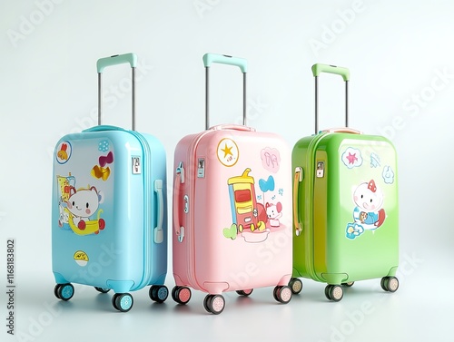 Cute Children's Luggage Available in Three Different Colors

 photo