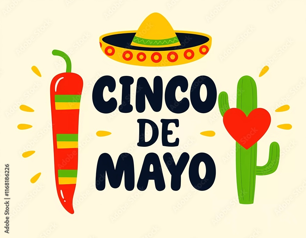 Naklejka premium Cinco de Mayo