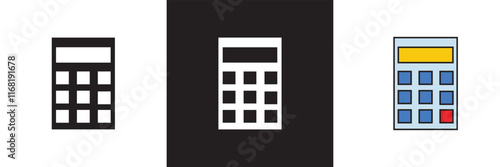 Calculator vector icon. Accounting icon. isolated on white and black background. vector illustration. EPS 10