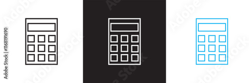 Calculator vector icon. Accounting icon. isolated on white and black background. vector illustration. EPS 10