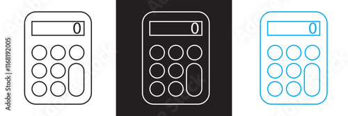 Calculator vector icon. Accounting icon. isolated on white and black background. vector illustration. EPS 10