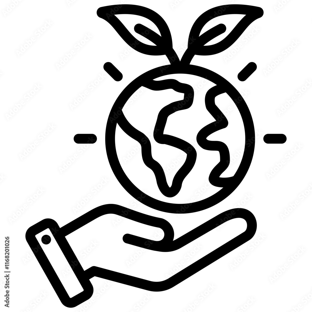 Environmental Awareness Outline Icon Environmental Awareness Outline Icon