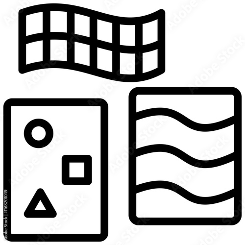 Fabric Scraps Outline Icon