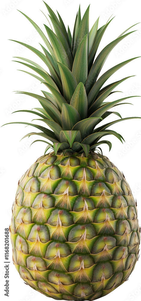 Fototapeta premium Pineapple Fruit PNG - Ananas comosus illustration - Ananas food isolated graphic