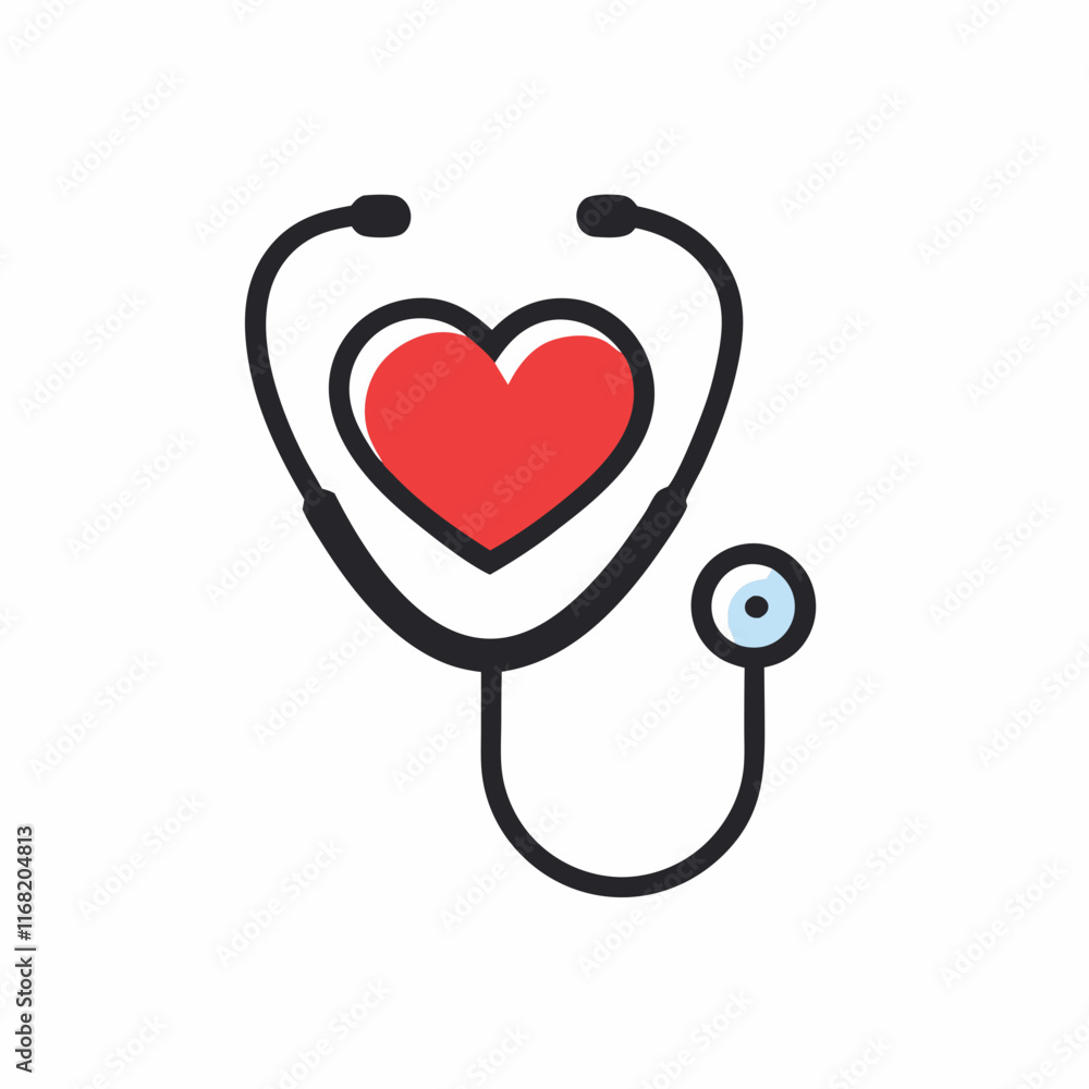 Stethoscope Heart Icon: High-Quality Medical Image for Healthcare Designs. Stethoscope Heart Icon: High-Quality Medical Image for Healthcare Designs.