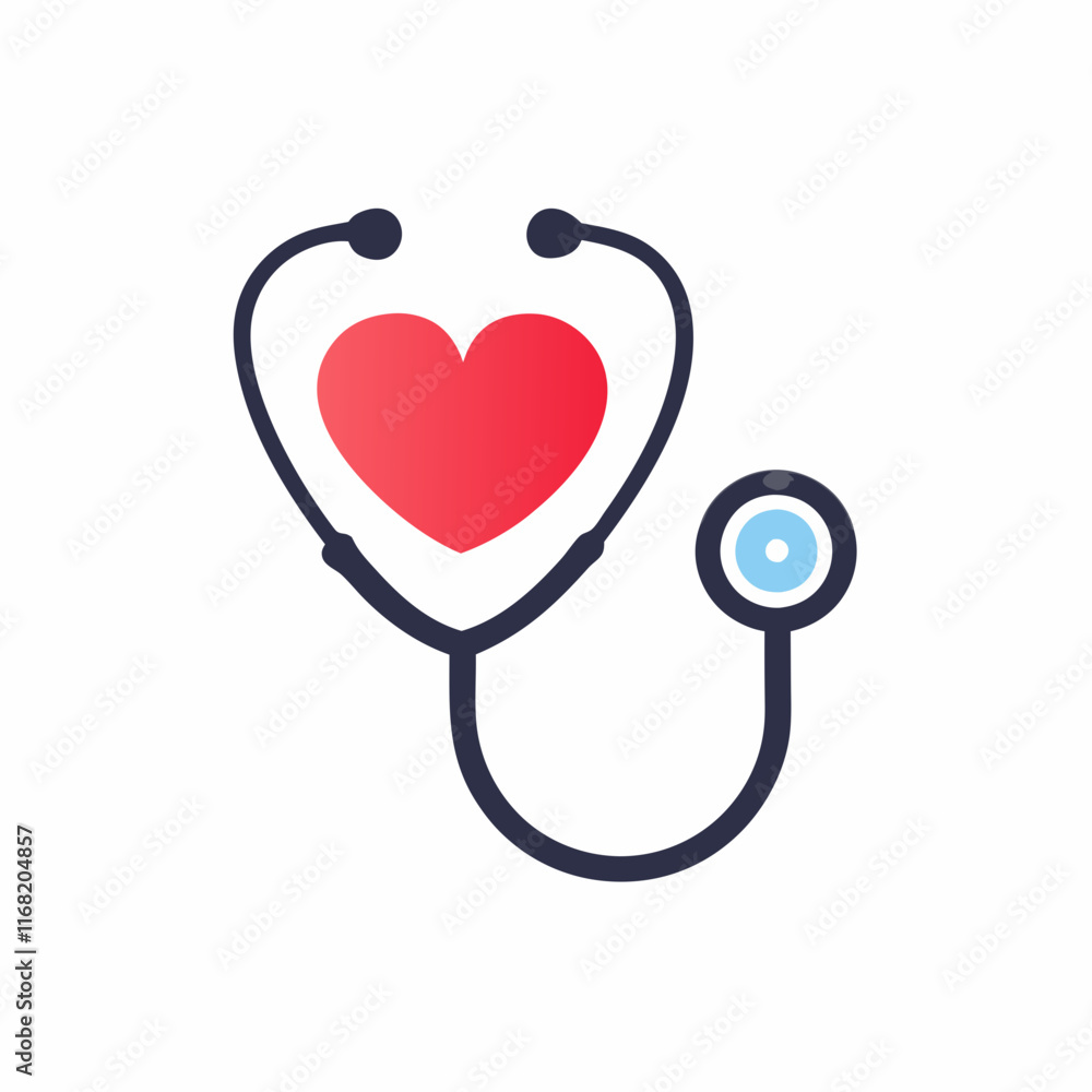Stethoscope Heart Icon: High-Quality Medical Image for Healthcare Designs. Stethoscope Heart Icon: High-Quality Medical Image for Healthcare Designs.