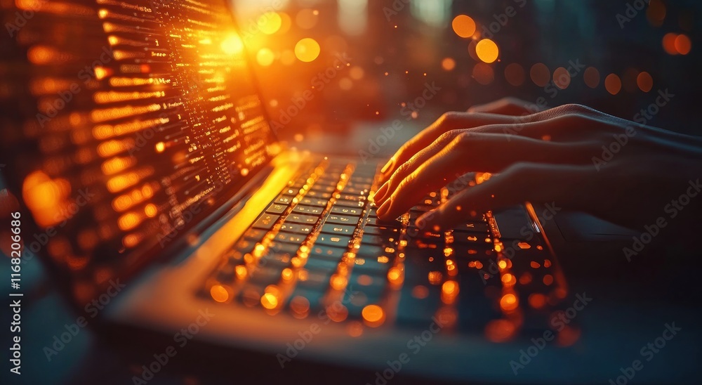 Woman Typing on Laptop Keyboard in Modern Home Office Workspace Businesswoman Remote Working Telecommuting Surfing Internet Woman Typing on Laptop Keyboard in Modern Home Office Workspace Businesswoman Remote Working Telecommuting Surfing Internet