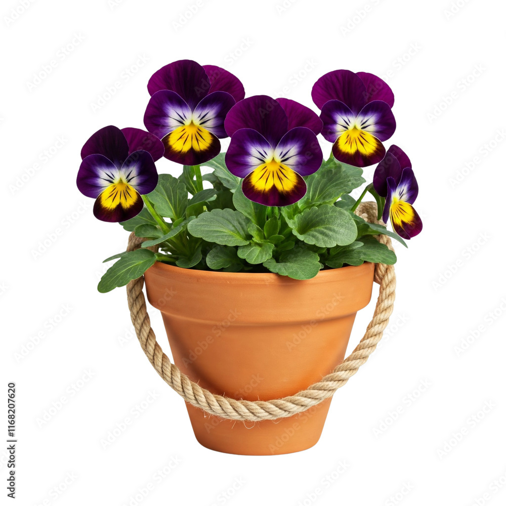 Naklejka premium Decorative plants, potted flowers, office greenery, home decor plants, cafe decorations, indoor plants, flowering houseplants, aesthetic foliage, vibrant blossoms, modern plant decor on white backgrou