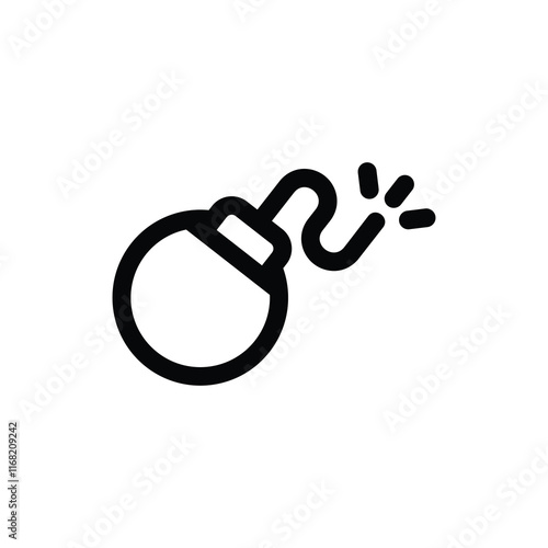 bomb flat design icon logo