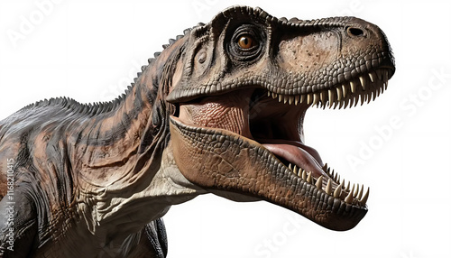 Magnificent Tyrannosaurus Rex: A Close-Up Encounter with a Prehistoric Giant photo