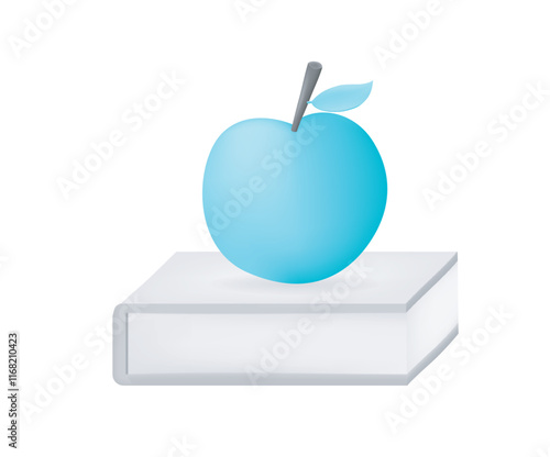 Book and apple gravity education