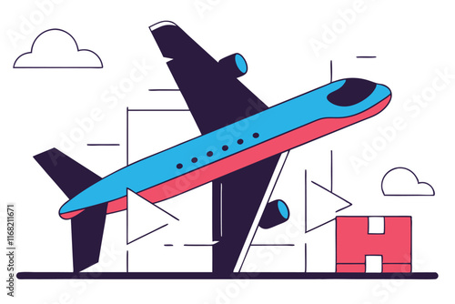 Airport illustration vector on white background


