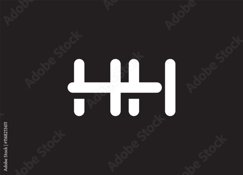 HH letter logo design vector am initials design icon
