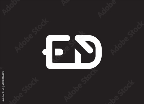 ED letter logo design vector am initials design icon
