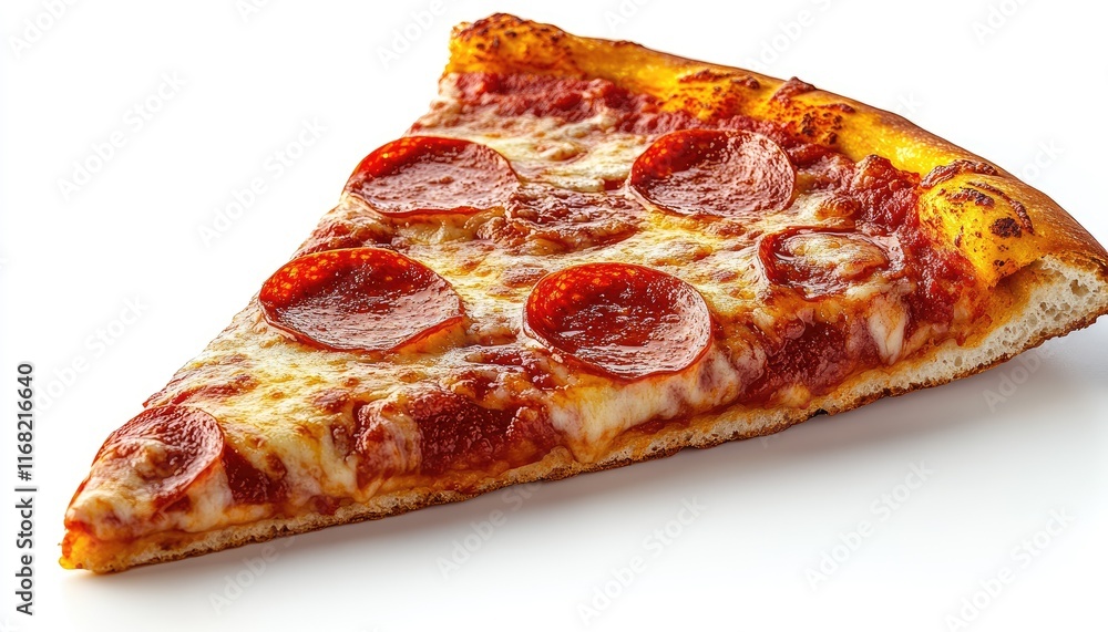 Close-up of a pepperoni pizza slice. Ideal for menus, food blogs, and restaurant websites. Close-up of a pepperoni pizza slice. Ideal for menus, food blogs, and restaurant websites.