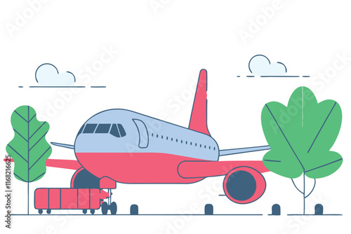 Airport illustration vector on white background


