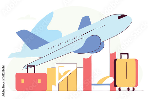 Airport illustration vector on white background


