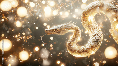 Golden Dragon in Sparkling ...