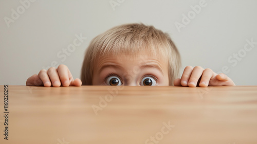 Peek-a-Boo! A curious child...