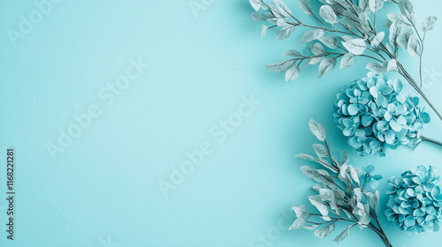 Aqua Serenity: Elegant flor...