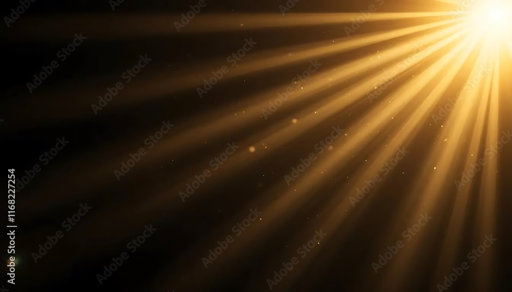 Fototapeta premium Sun Rays Shine and Illuminate on Dark Background