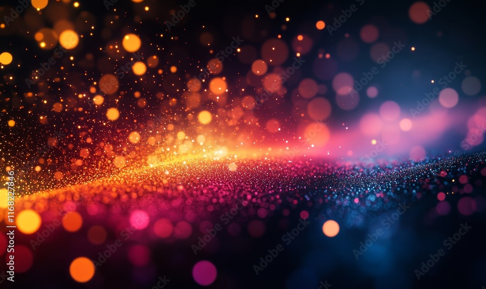 Obraz premium Colorful Gradient Digital Background with Glowing Lights, Generative AI