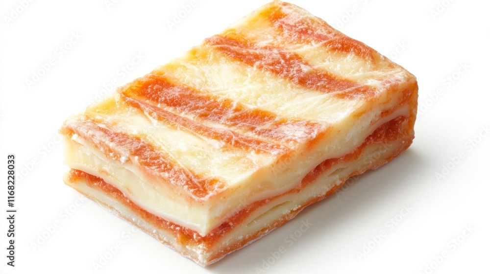 Delicious layered pastry with apricot filling and cheese Delicious layered pastry with apricot filling and cheese
