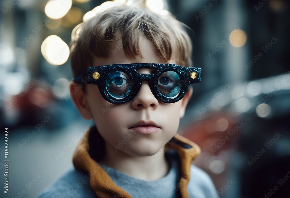 glasses kid. weird crazy looking glasses kid. weird crazy looking