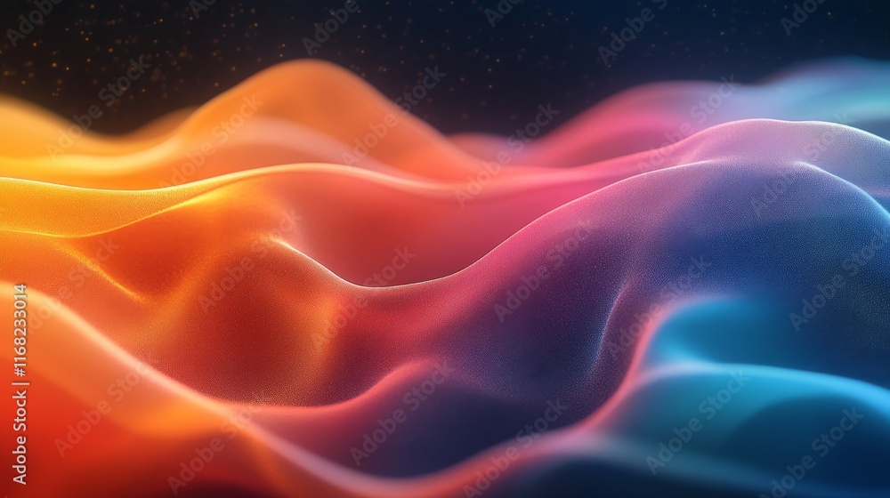 Fototapeta premium Nature-Inspired Abstract Digital Background with Smooth Flow, Generative AI