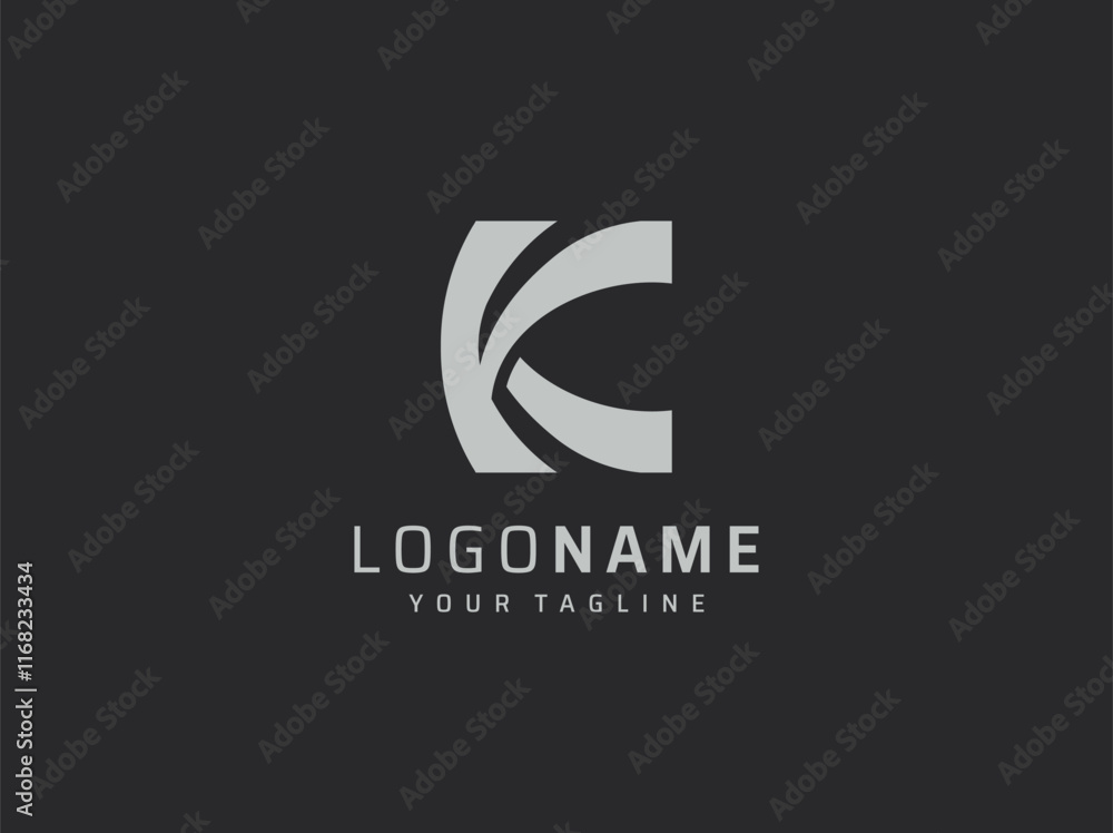 Obraz premium letter K geometric logo icon vector
