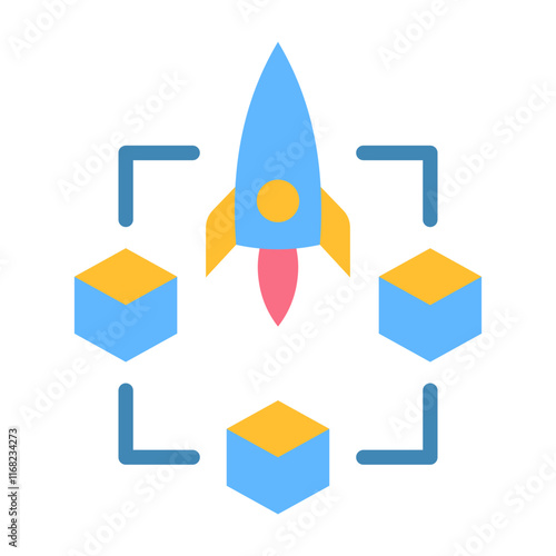 Blockchain Startup Icon