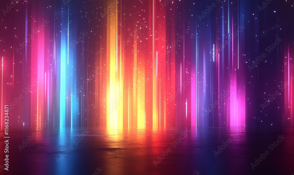 Colorful Gradient Digital Background with Glowing Lights, Generative AI Colorful Gradient Digital Background with Glowing Lights, Generative AI