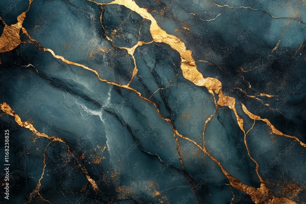 Emerald Blue and Gold Marble Digital Background, Generative AI Emerald Blue and Gold Marble Digital Background, Generative AI