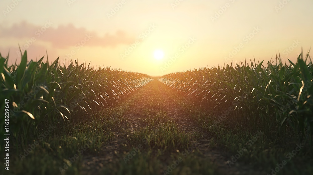 Corn field in early afternoon light Corn field in early afternoon light