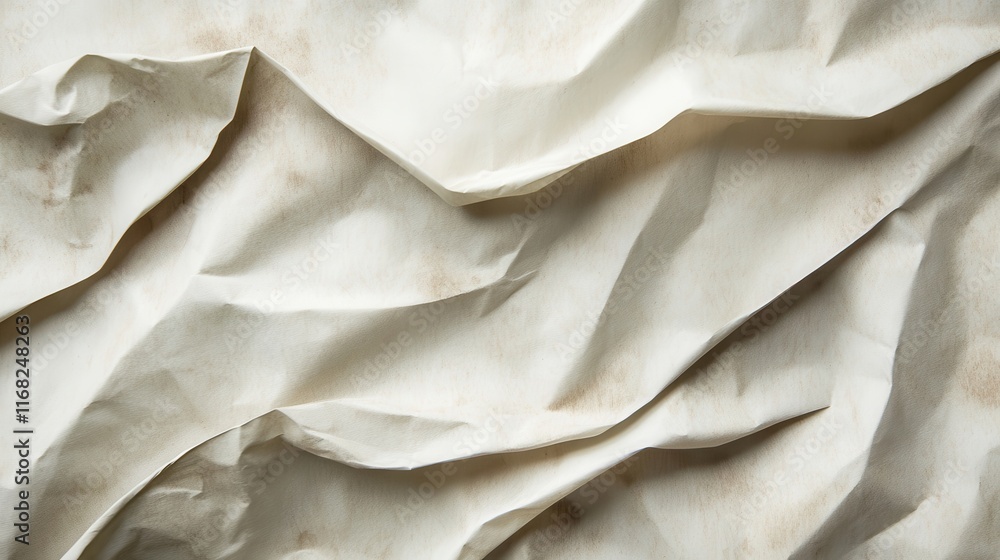 Obraz premium Textured old paper with brown stains and creases for a vintage look