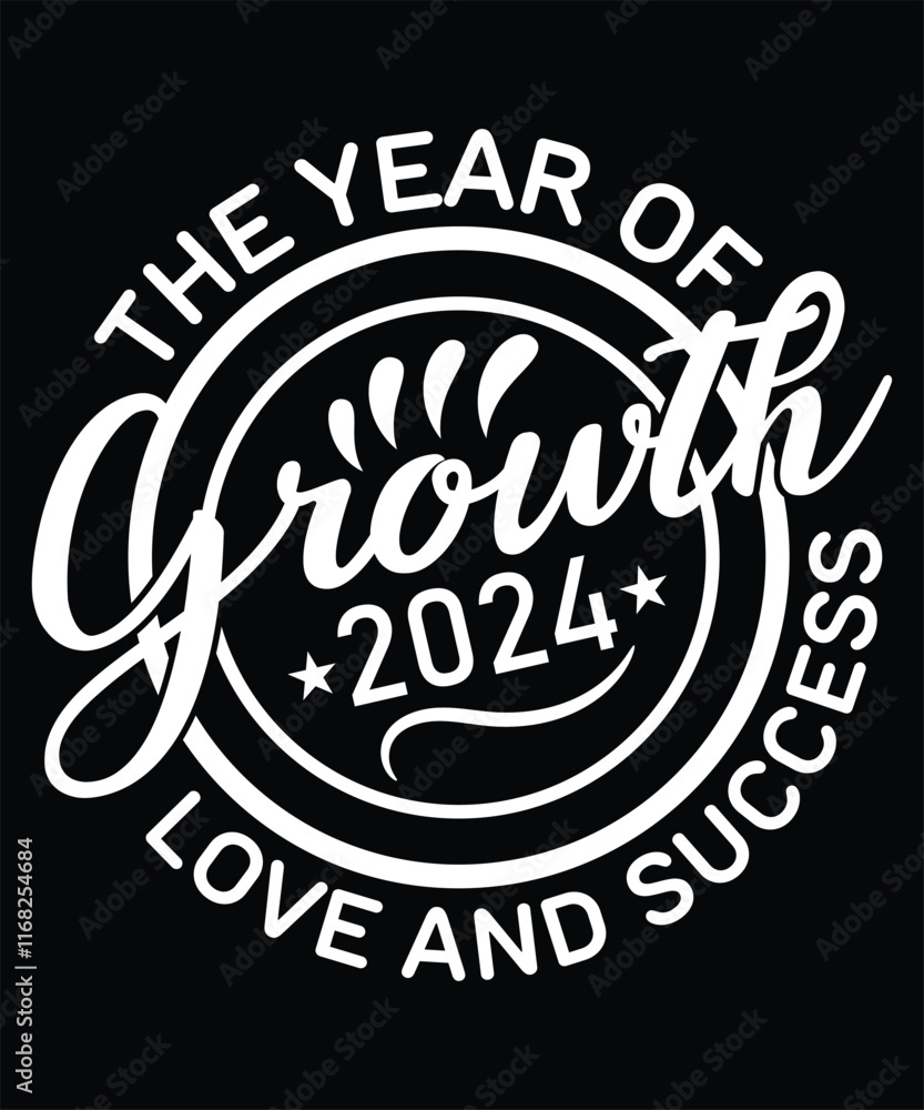 New Year 2024 Typography Text style T-shirt Design New Year 2024 Typography Text style T-shirt Design