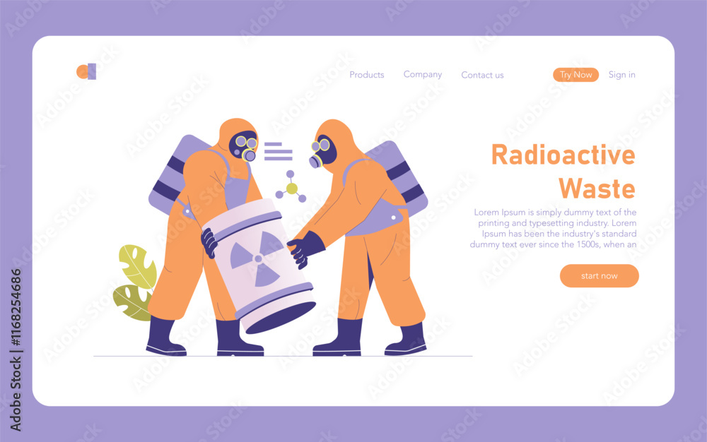 Nuclear Power. Flat Vector Illustration Nuclear Power. Flat Vector Illustration