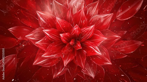 A stunning abstract image of a vibrant red flower, showcasing its delicate petals and rich colors, perfect for artistic designs.